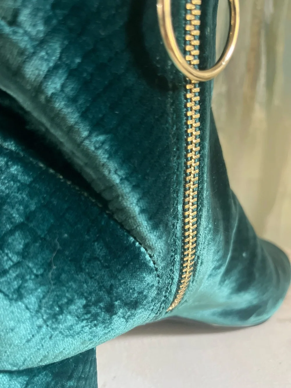 & Other Stories Emerald Green Velvet Snake Embossed Ankle Boots EU 39 / US 9